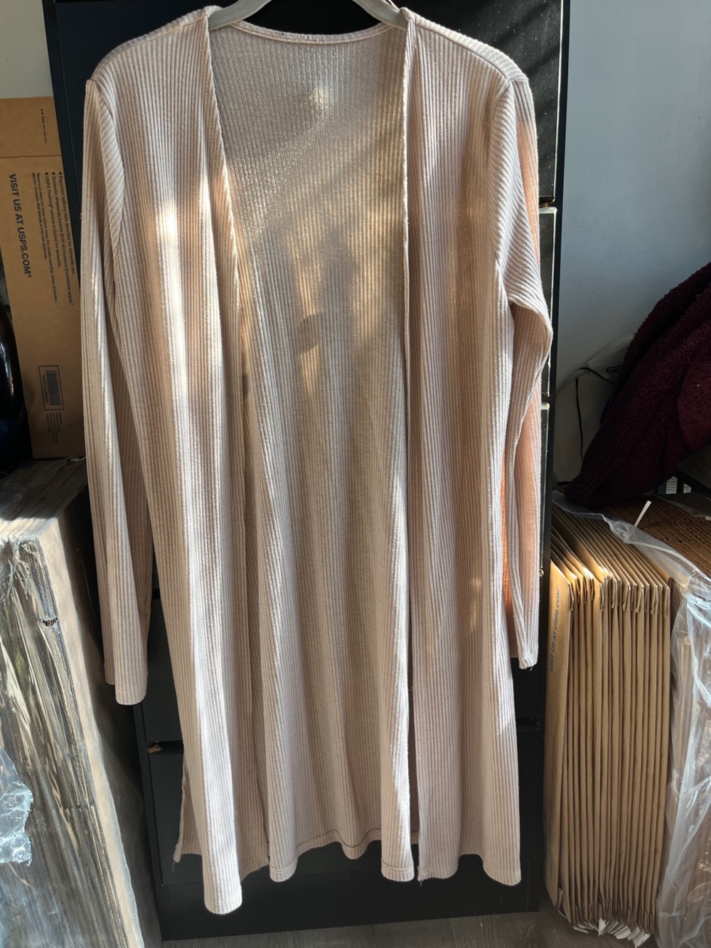 Women's Open-Front Ribbed Cardigan